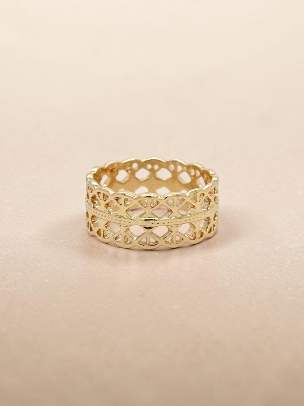 Gold-Tone Openwork Eternity Ring